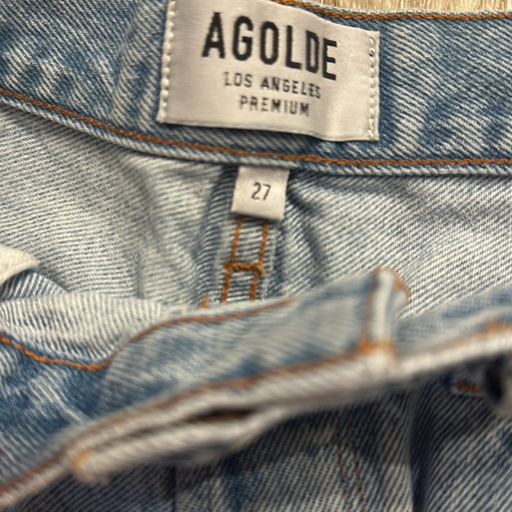 AGOLDE Jaden High Rise Cut Off Short in Broken - Picture 8 of 8